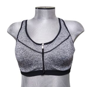 VSX Victoria’s Secret Front Zip Grey Underwire Sports Bra 38C
